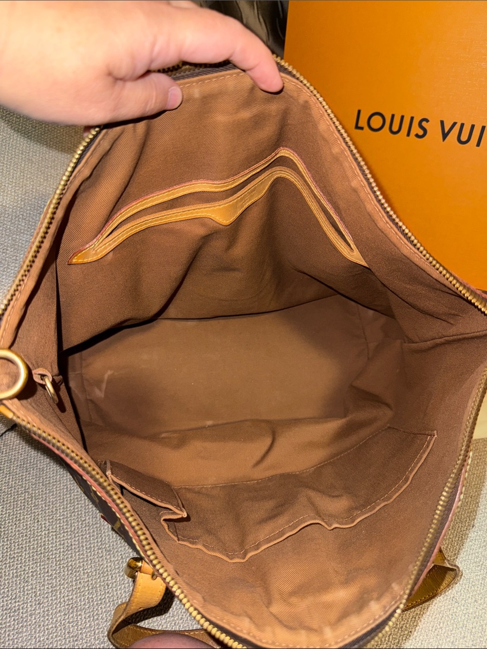 Louis Vuitton Palermo GM Brown Monogram Canvas Shoulder Tote with box Dustbag - Picture 15 of 17